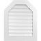Ekena Millwork Octagonal Top Surface Mount PVC Gable Vent: Functional, w/ 3-1/2"W x 1"P Standard Frame, 26"W x 32"H GVPOT26X3201SF - alternate 1